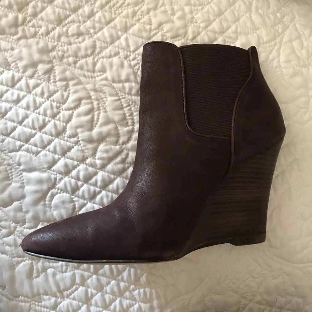 Sole Society Stacked Wedge Bootie